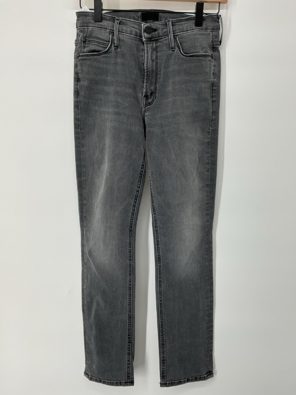 MOTHER The Mid Rise Dazzler Ankle Jeans Lighting Up Lanterns Gray 26